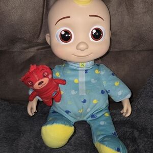 Adorable Baby Doll with Red Plush Toy